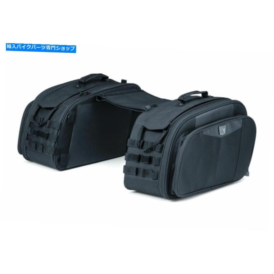 サイドバック クラスカン黒運動量の投げサドルバッグバッグメトリックハーレーソフト化DYNA XL Kuryakyn Black Momentum ThrowOver Saddlebags