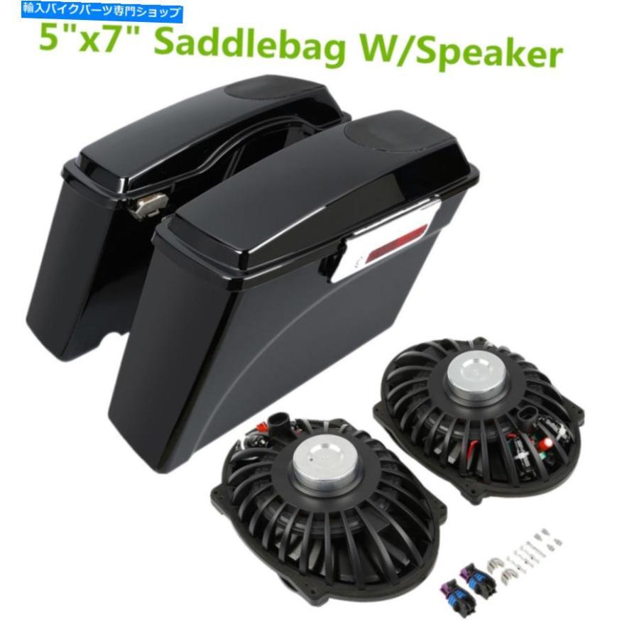 サイドバック サドルバッグw / 5x7 \"ハーレーツーリングロードキングストリートグライド94-13のためのスピーカーフィット Saddlebags W/ 5x7\" Speaker
