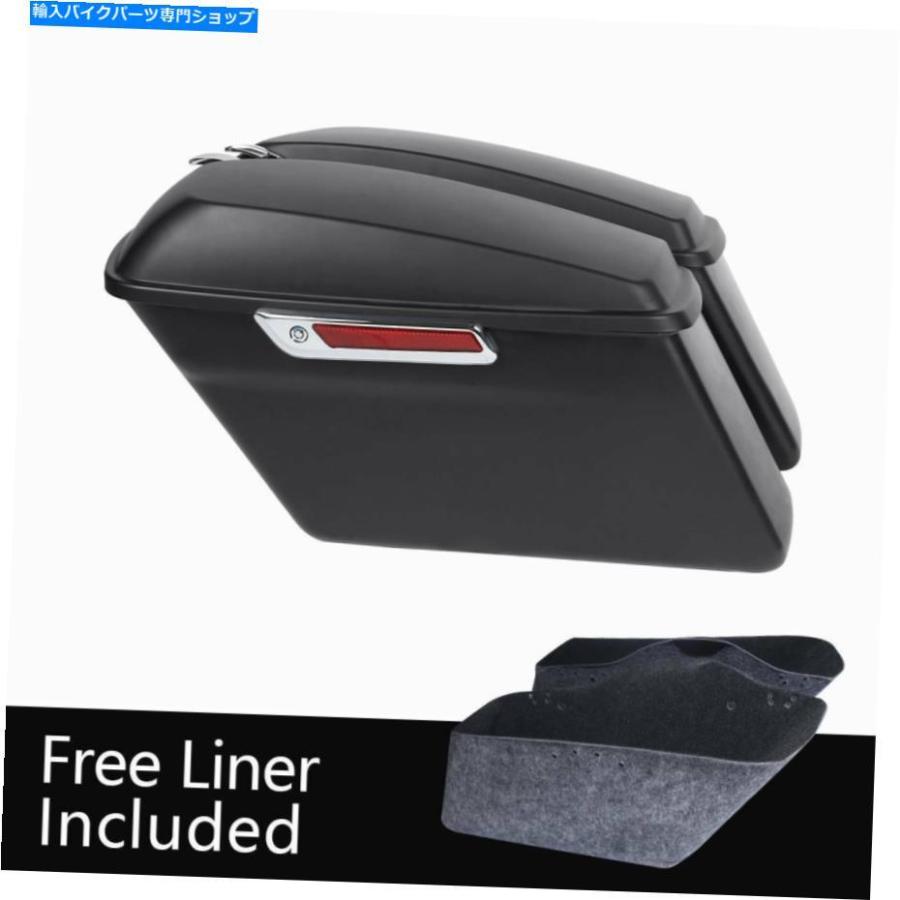 サイドバック マットのABSハードサドルバッグはハーレーツーリングElectra Street Glide 2014-2019のためにフィットする Matte ABS Hard Saddle Bags