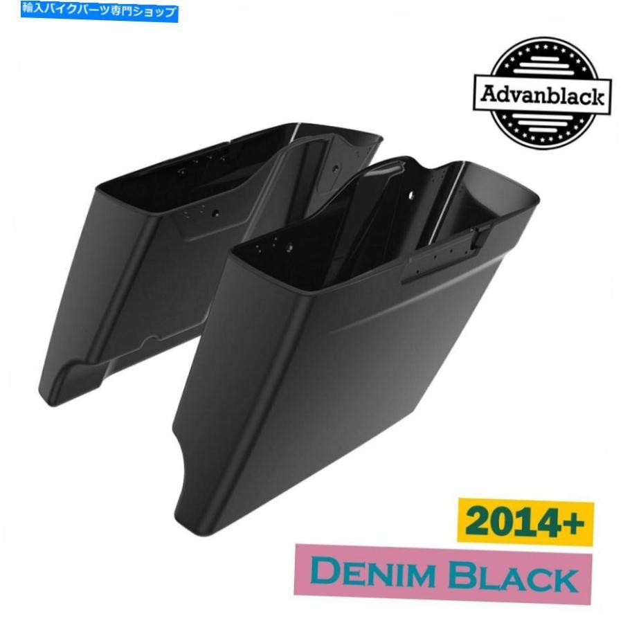 サイドバック Advan Denim Black Extended Standed Saddlebag Fits Harley Touring 2014+ Advan Denim Black Extended Stretched Saddlebag Fits Harl