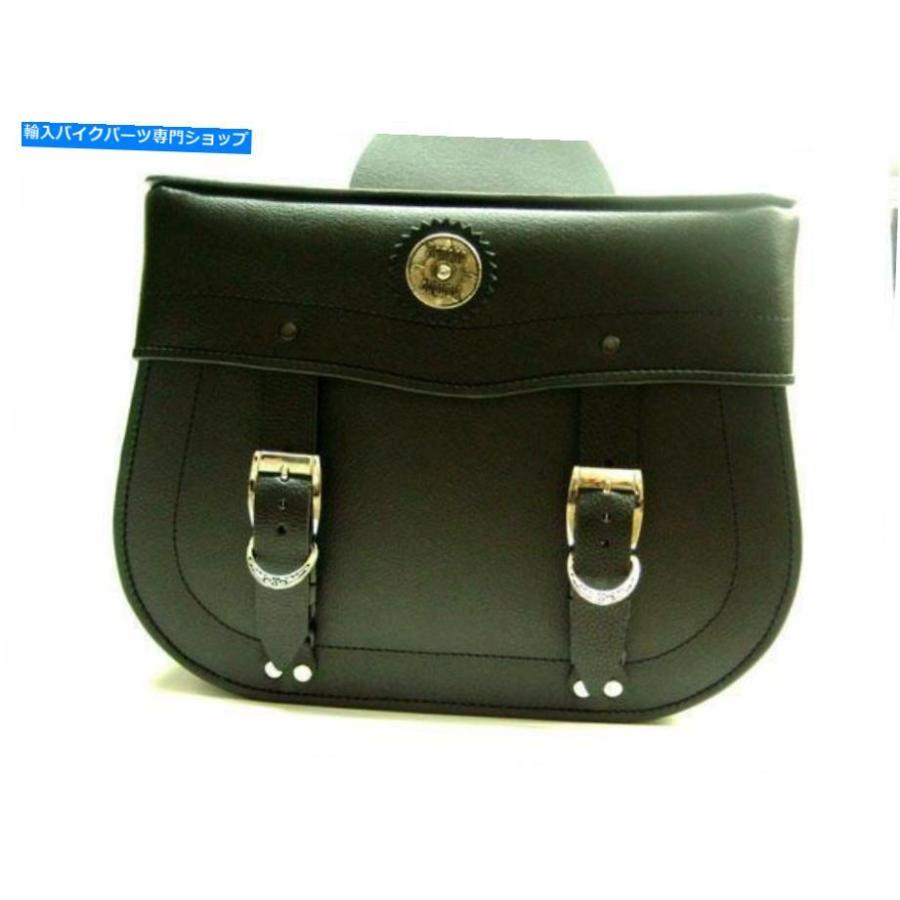 サイドバック 革の荷物散れのサドルバッグ旅行多機能ポーチバッグオートバイ Leather Luggage Studded Saddlebag Travel Multifunctional Pouch Bag M