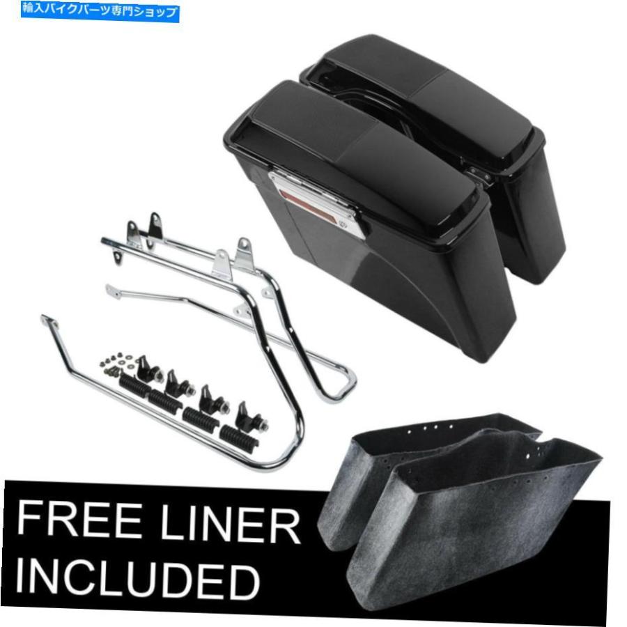 サイドバック ハードサドルバッグスピーカー蓋W / harley susfail 1984-2016 Hard Saddlebags Speaker Lid W/ Conversion Brackets For Harley Softai