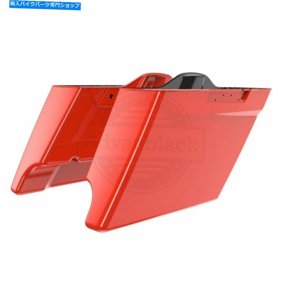 サイドバック ラグーナオレンジストレッチサドルバッグ底14~20ストリートエレクトラロードグライド Laguna Orange Stretch Saddlebag Bottom for 14-2