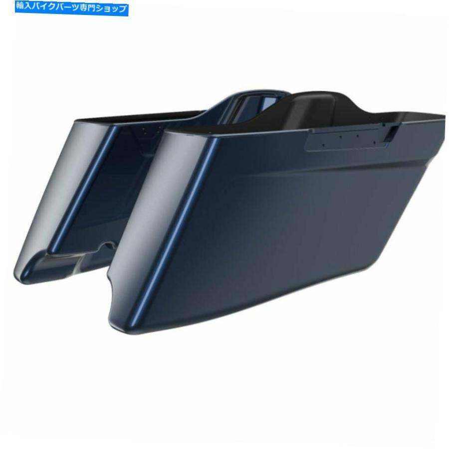 サイドバック ミッドナイトブルーCVOテーパーストレッチサドルバッグボトムハーリーツーリング14+ Midnight Blue CVO Tapered Stretched Saddlebag Bo