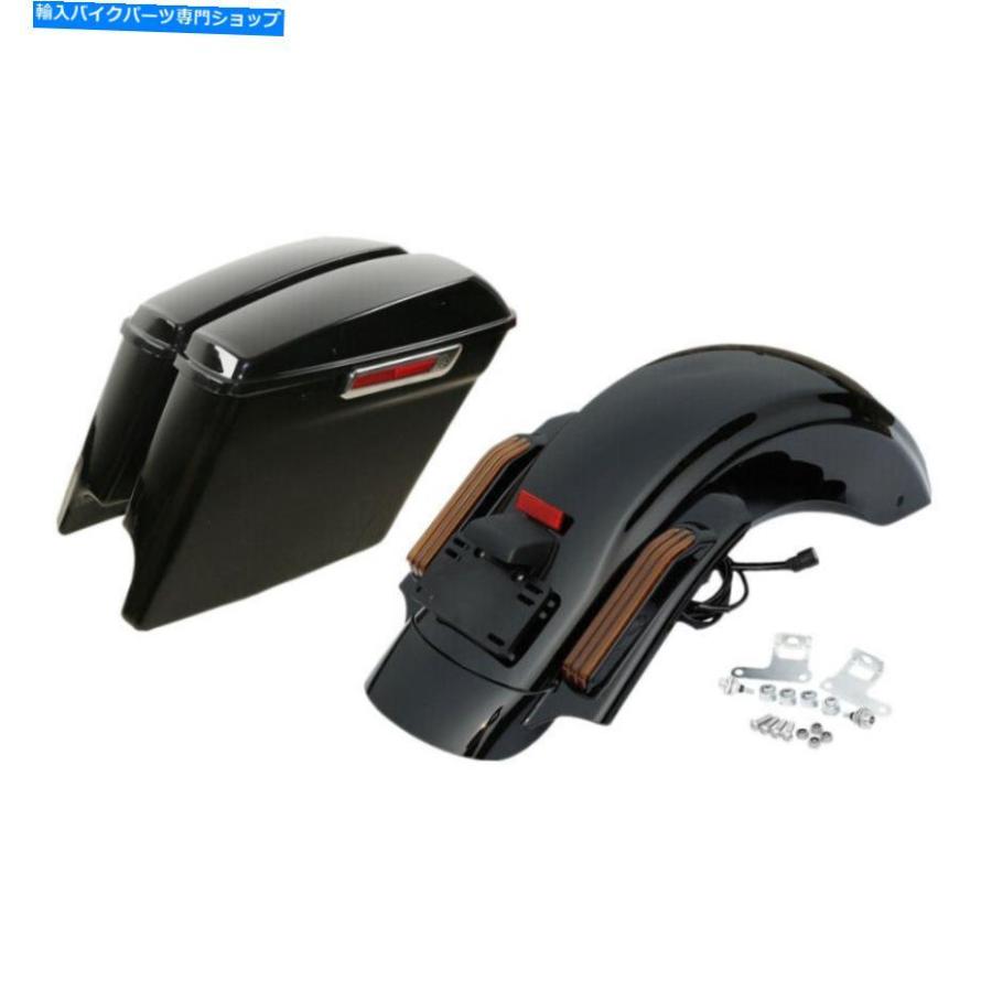 サイドバック 5 \"ハードストレッチサドルバッグリアフェンダーフィットハーレーCVOストリートグライド14-2021 5\"" Hard Stretched Saddlebag Rear Fend"