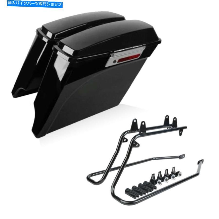 サイドバック 5 \"サドルバッグサドルバッグ+コンバージョンブラケットフィットハーリー遺産ソフト 5\" Saddlebags Saddle Bags +Conversion Brackets F