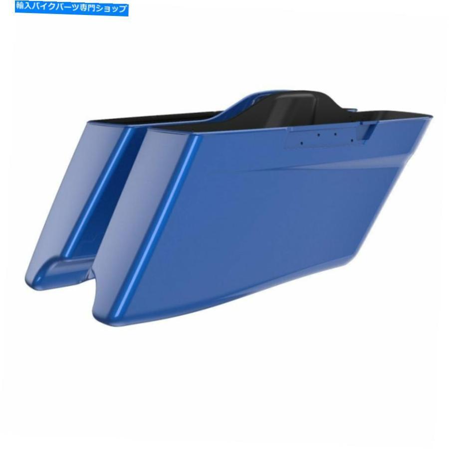 サイドバック スーペリアブルーCVOテーパー延長されたサドルバッグボトムスライドハーレー14+ Superior Blue CVO Tapered Extended Saddlebag Bottoms