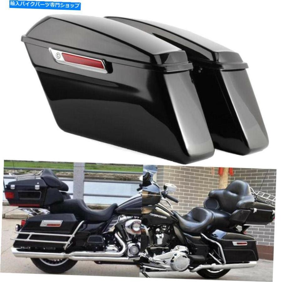 サイドバック ハーレーツーリングロードキングエレクトラグライド1419 2014のための完全なハードサドルバッグ Complete Hard