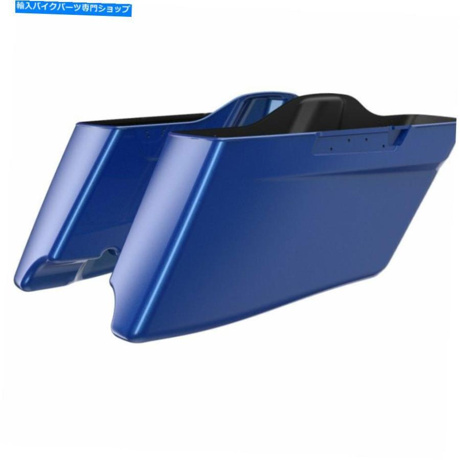 サイドバック Advanblack Blue Max CVOテーパーストレッチサドルバッグボトムスライドハーレー14+ Advanblack Blue Max CVO Tapered Stretched Saddle