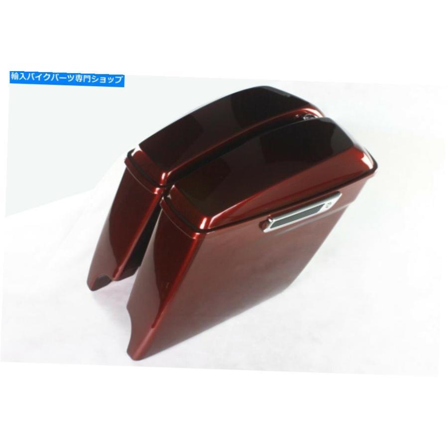 サイドバック Red Hot Sunglo ABS 4.5 \"harley 93-13ロックのためのサドルバッグを変換する Red hot sunglo ABS 4.5\"" both cutout convert saddlebags"