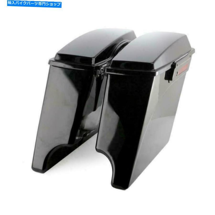 サイドバック 5 "ハーレーロードキングクラシックFLHRC 93-13のためのオートバイ拡張ハードサドルバッグ 5" Motorcycle Extended Hard Saddlebags For_2
