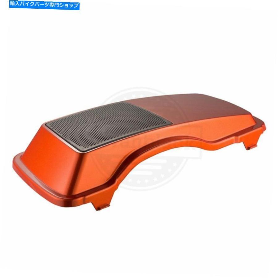サイドバック AdvanBlackセドナオレンジサドルバッグスピーカーリッドハーリーストリートロードグライド1993-13 AdvanBlack Sedona Orange Saddlebagの画像