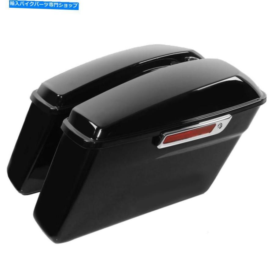 サイドバック サドルバッグw /蓋ラッチキーフィットハーレーウルトラクラシックロードエレクトラグライド14-21 Saddlebag W/Lids Latch Key Fit For Hの画像
