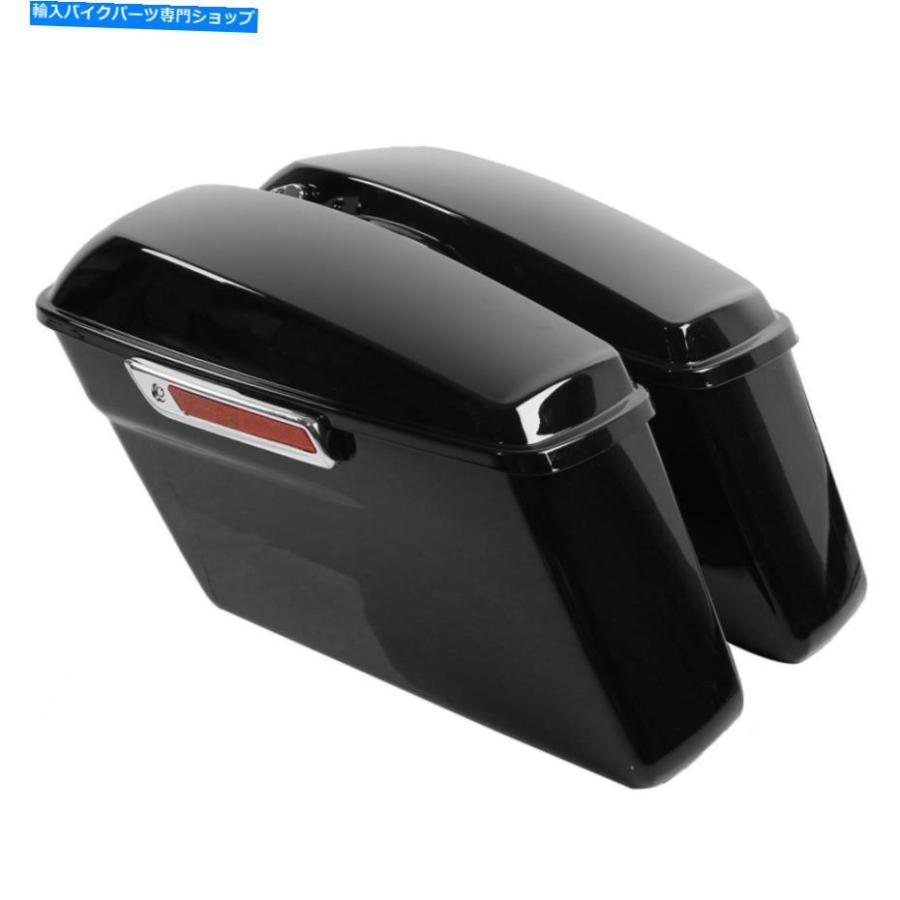 サイドバック サドルバッグw /蓋ラッチキーフィットハーレーウルトラクラシックロードエレクトラグライド14-21 Saddlebag W/Lids Latch Key Fit For Hの画像