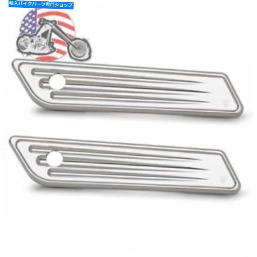 サイドバック Arlen Ness SaddlebagラッチカバーChrome Deep Cut