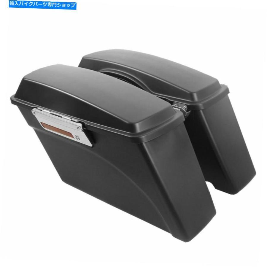 サイドバック ブラックハードサドルバッグサドルバッグ+ハーレーダビッドソンソフト Black Hard Saddlebags Saddle Bag+Conversion Brackets For Harlの画像