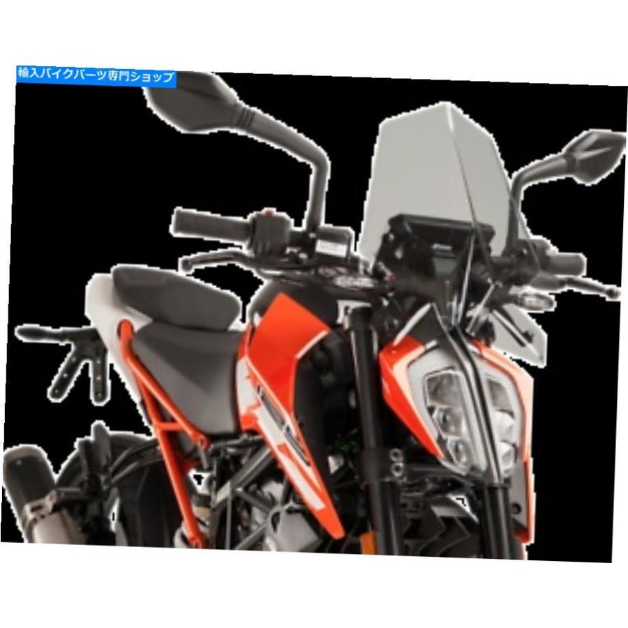 Windshield プイグニュージェネレーションフロントガラス16-1 / 4 \"9514H PUIG New Generation Windshield 16-1/4\"" Smoke 9514H" 外装パーツ-スクリーン