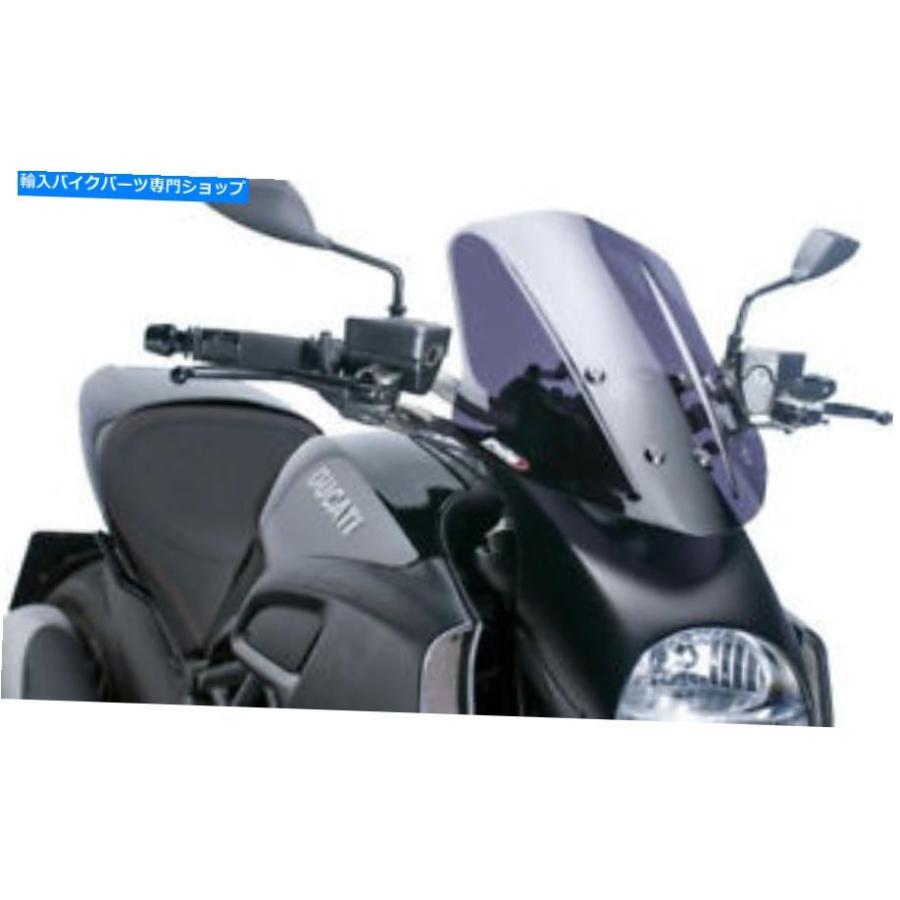 Windshield Puig 3mm裸の新世代アクリル風防ガラスダークスモーク5655F PUIG 3mm Naked New Generation Acrylic Windshield Dark Smoke 5655F
