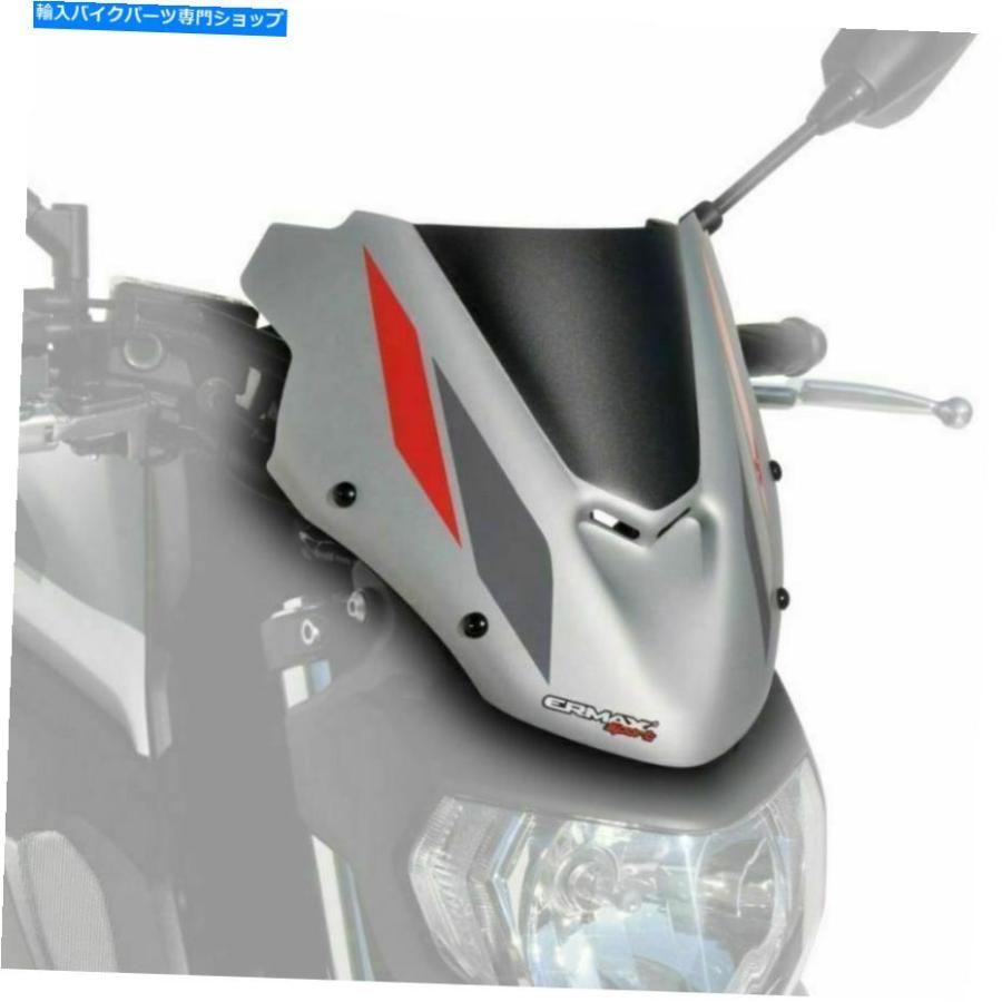 Windshield Ermax Ice Fluo Grey / Red Screen Windshield yamaha mt07 2018 - 2020 1502Y84 - if ERMAX ICE FLUO GREY / RED SCREEN WINDSHIELD YAMA 外装パーツ-スクリーン