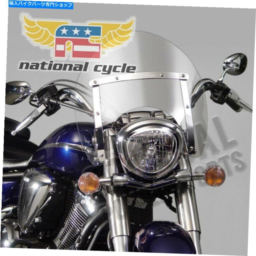Windshield 国連循環過程N21737スイッチブレードショックフロントガラスクリア National Cycle N21737 SwitchBlade Shorty Windshield Clear バイク-車、バイク、自転車-スクリーン