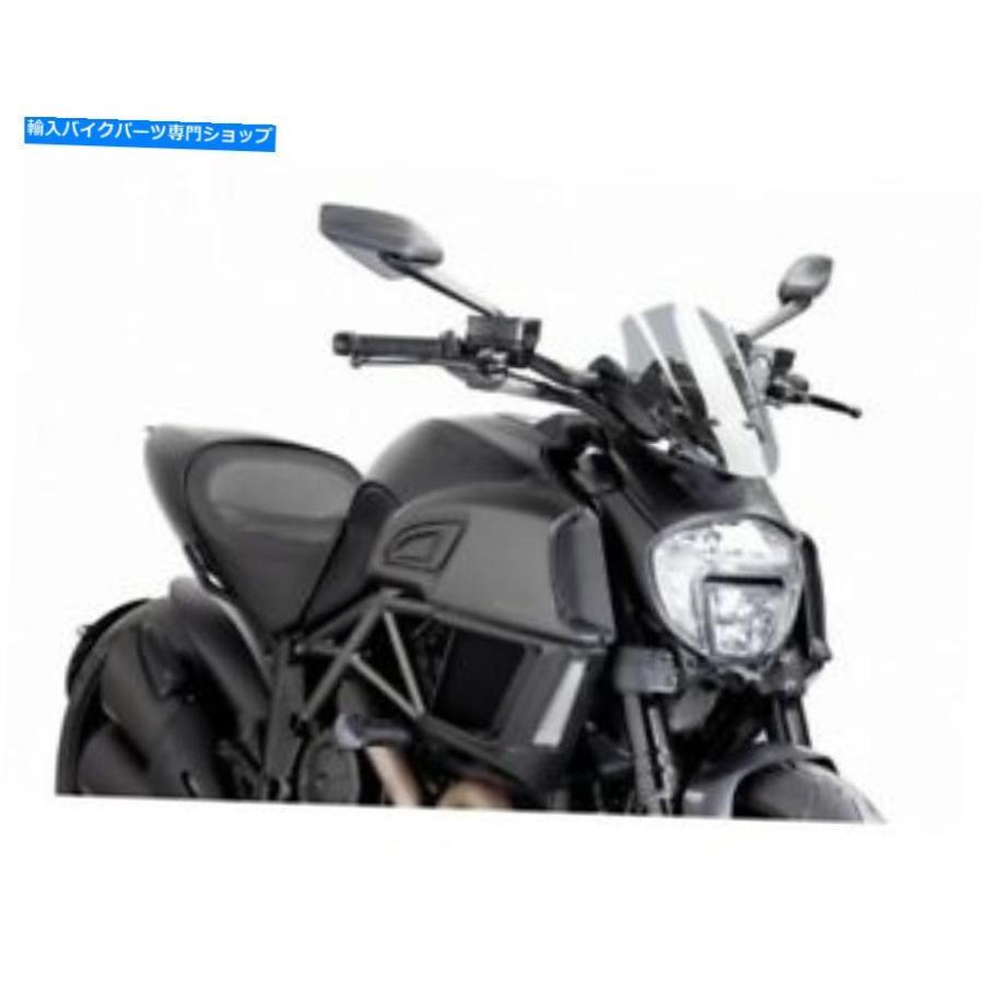 Windshield Puig Ducati Diavel運動競技映写幕2nd Gen 2014+ Puig Ducati Diavel Sport Screen 2nd Gen 2014+ バイク-車、バイク、自転車-スクリーン