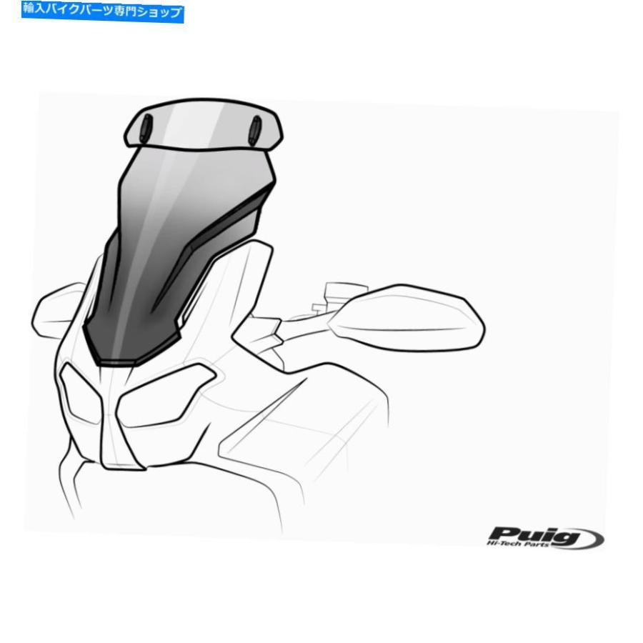 Windshield Puig Touring Windshield Wバイザー Puig Touring Windshield w Visor 車、バイク、自転車-スクリーン-外装パーツ