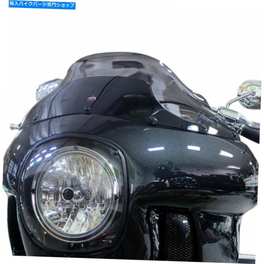 Windshield klock werks 9 \"ダークスモークフレアWindshield Harley FXRPスタイルのフェアリングFXR Dyna Klock Werks 9\" Dark Smoke Flare Windshiel