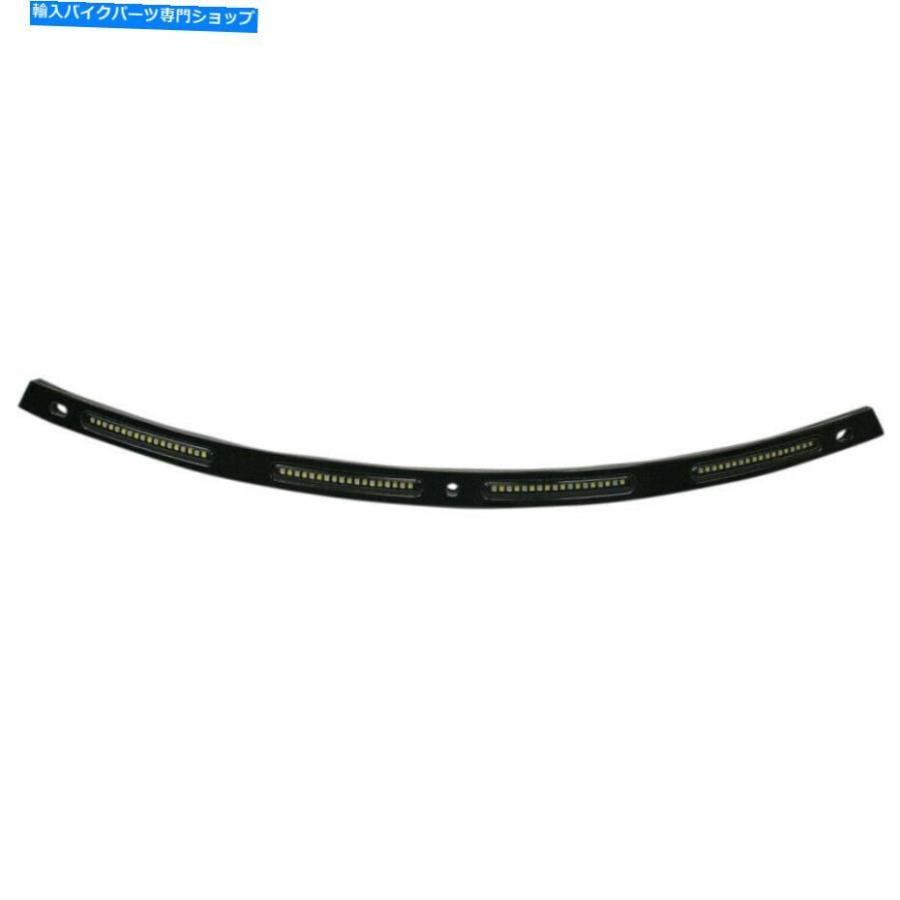 Windshield カスタムダイナミクスブラックアンバーホワイトLEDともし火DLRフロントガラストリムハーレーFLH 14- Custom Dynamics Black Amber White LED バイク-車、バイク、自転車-外装パーツ