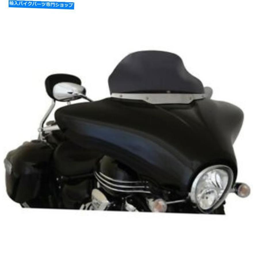 Windshield Klock werks 10 \"フレアフロントガラスダークスモーク2010-2014 Yamaha XV1900CT KW05040257 Klock Werks 10\"" Flare Windshield DARK SMOK" 外装パーツ-バイク-車、バイク、自転車