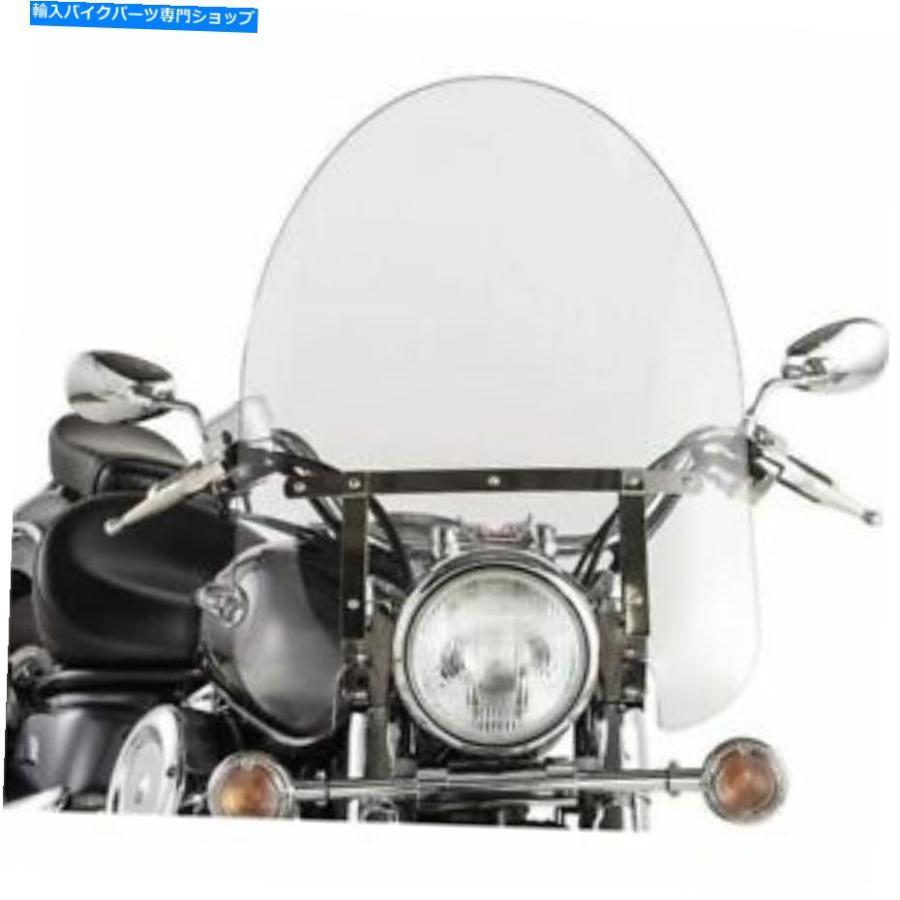 Windshield クリア/クロムスリップストーマーSS-30クラシック22 \"テーパーフォーク用フロントガラス Clear/Chrome Slipstreamer SS-30 Classic 22\" Wi