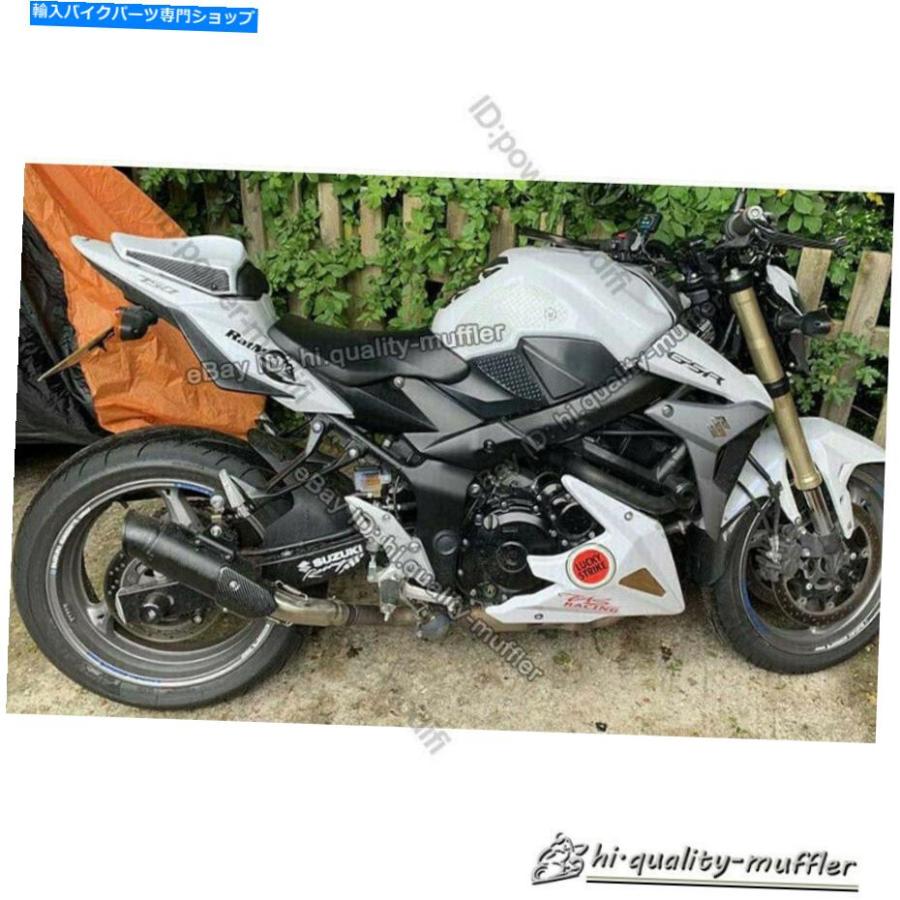 マフラー スズキGSR750 GXS-R750オートバイスリップマフラーパイプ接続パイプ For Suzuki GSR750 GXS-R750 Motorcycle Slip On Exhaust Muffler Pipeの画像