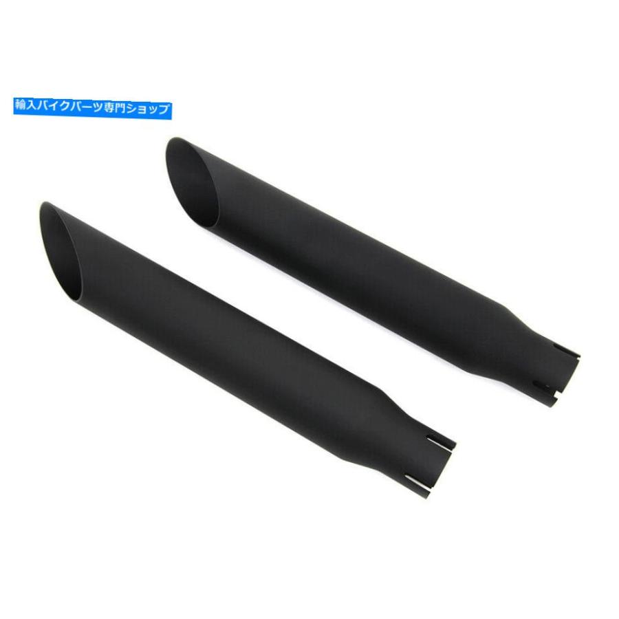 えり巻き Wyatt Gatlingブラックスラッシュスリスオンマフラーセットフィットハーレーダビッドソン Wyatt Gatling Black Slash Slip-On Muffler Set f