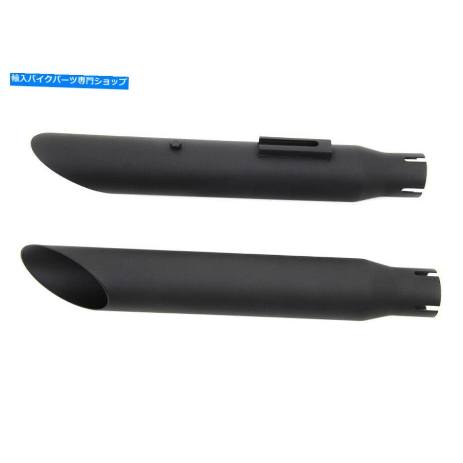 えり巻き Wyatt Gatlingブラックスラッシュスリスオンマフラーセットフィットハーレーダビッドソン Wyatt Gatling Black Slash Slip-On Muffler Set f