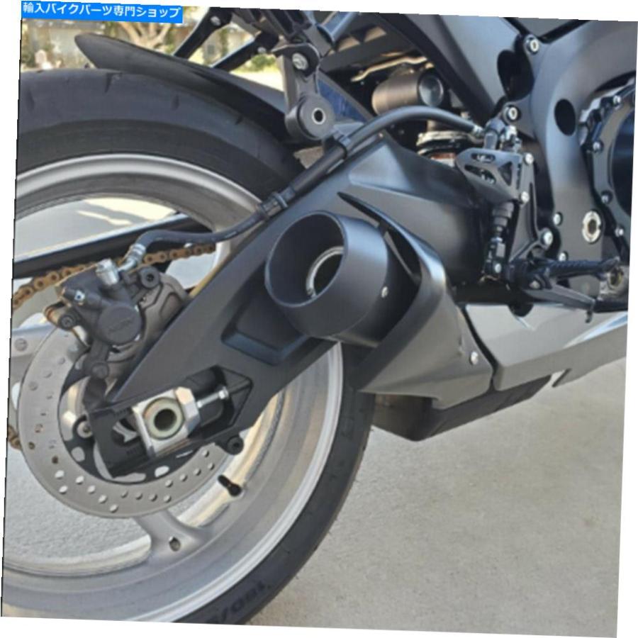 マフラー 鈴木GSX-R600 / 750 11-21用排気マフラー管W /取り外し可能なDBキラーのスリップ Slip On Exhaust Muffler Pipe w/Removable DB killer For_2