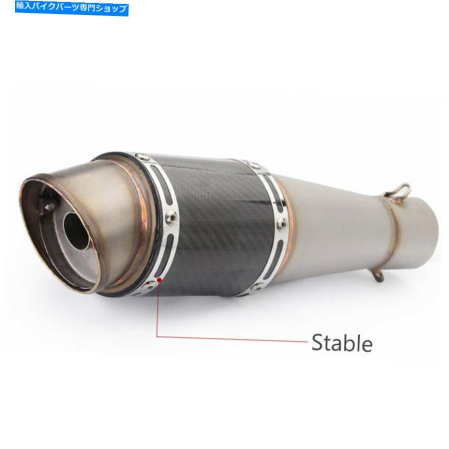 マフラー 38-51mmスチールオートバイの変位傾斜テールパイプ排気管普遍的 38-51MM Steel Motorcycle Displacement Inclined Tailpipe Exhaust Pipe Un_1