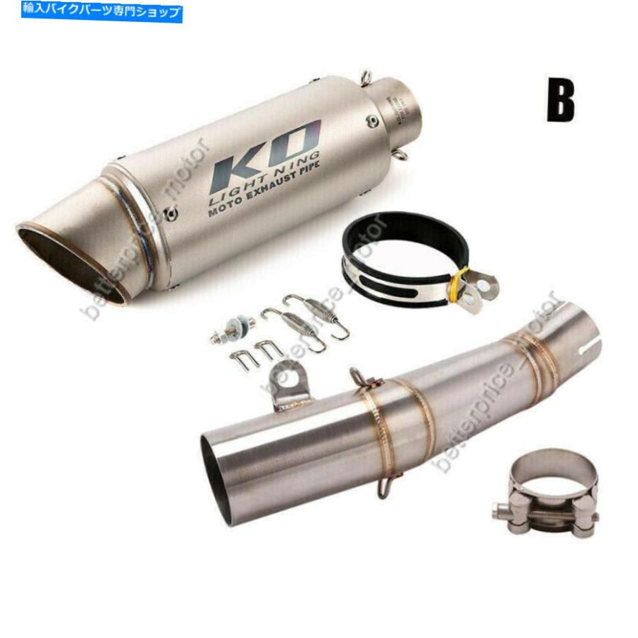 マフラー YAMAHA YZF R6 2006-2020オートバイ60.5mmマフラー排気チップミッドリンクパイプ For Yamaha YZF R6 2006-2020 Motorcycle 60.5mm Muffler E_2