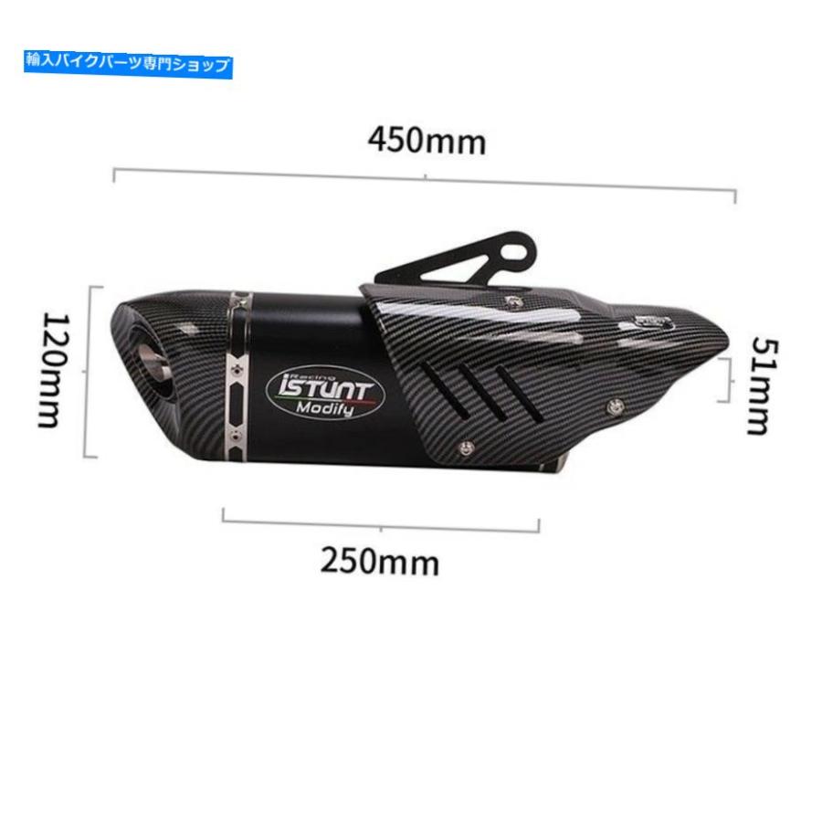 マフラー CBR650R R6 Z900 MT07 NK250 MT09 NINJA400 MUFFLER MOTOCROSのための排気オートバイ Exhaust Motorcycle For CBR650R R6 Z900 MT07 NK250 M_2
