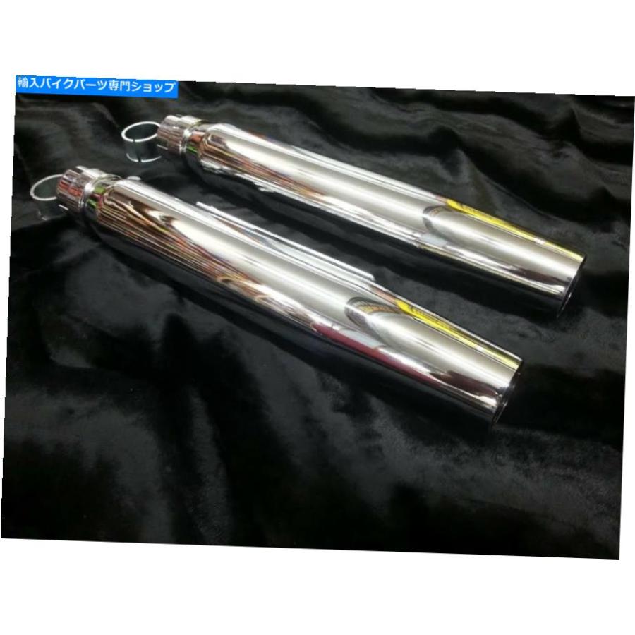 マフラー ヤマハXS360ツイン2シリンダーマフラー排気パイプクロムテーパー YAMAHA XS360 TWIN 2 CYLINDER MUFFLERS EXHAUST PIPES CHROME TAPERED_2