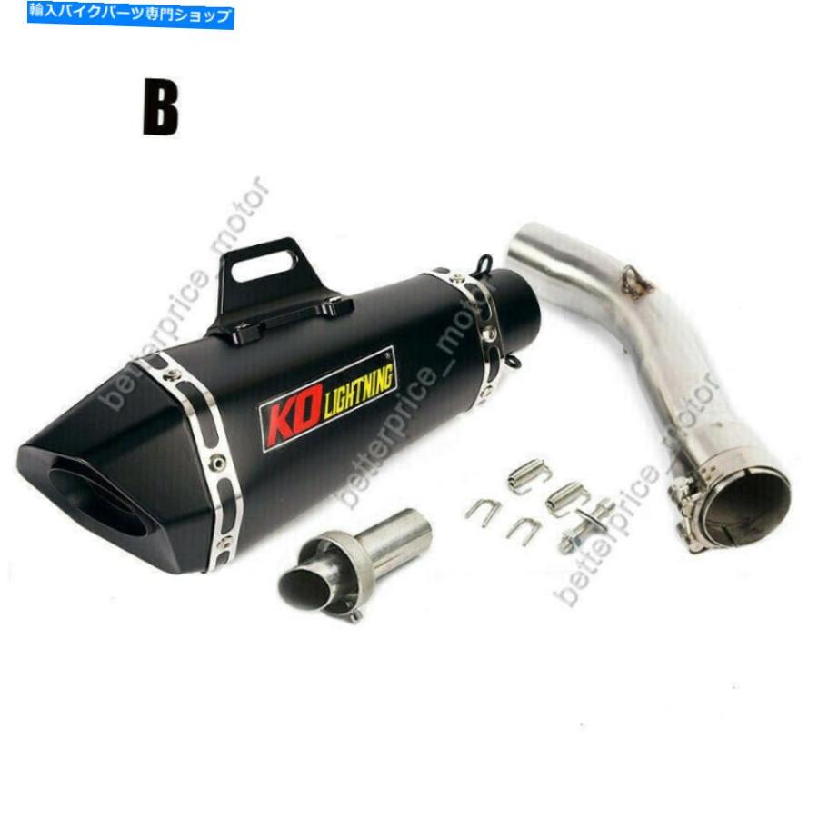 マフラー ヤマハFZ1排気サイレンサーパイプマフラースリップミッドコネクトチューブオートバイ For Yamaha FZ1 Exhaust Silencer Pipe Muffler Slip Oの画像