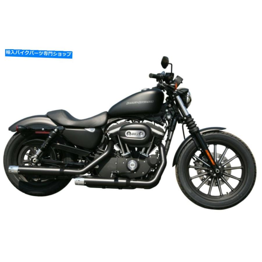 マフラー ラッシュレーシング29715-225 09-13 Sportster XLスリップオンマフラーブラックチップ対応 Rush Racing 29715-225 09-13 Sportster XL Slip-の画像