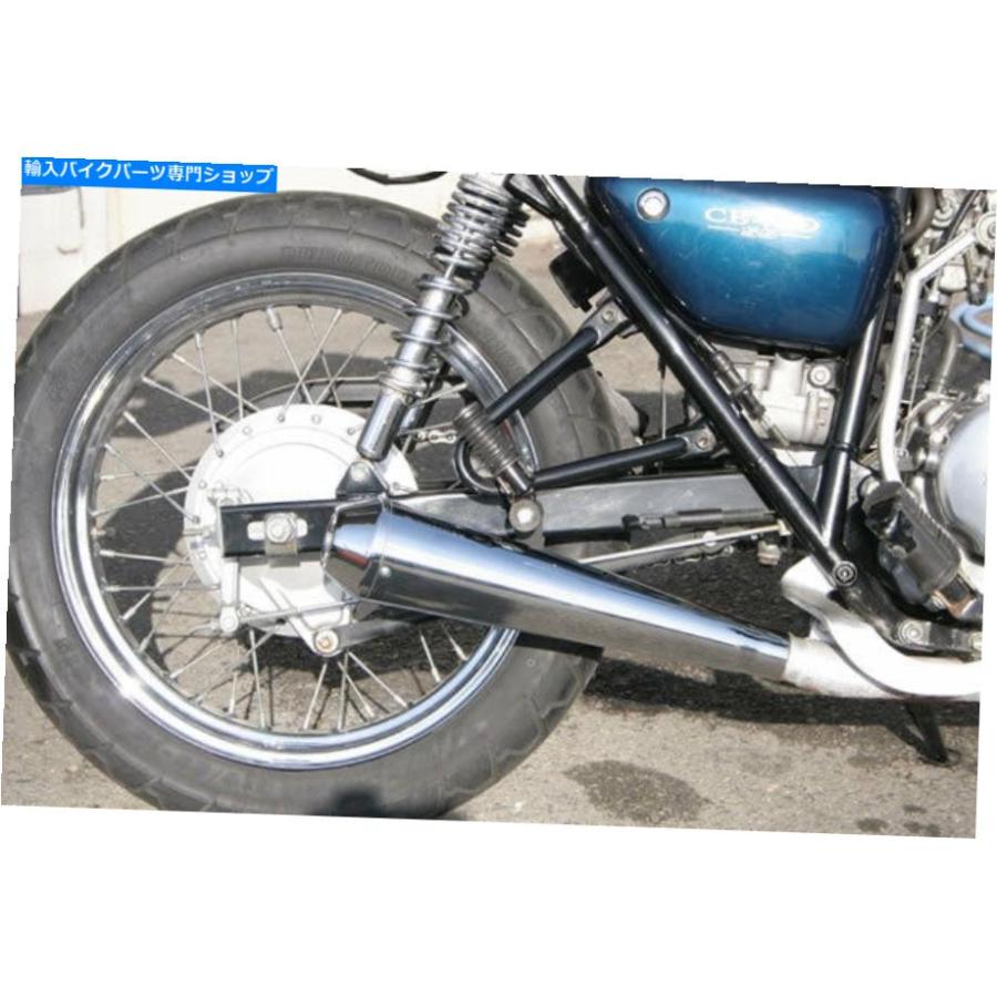 マフラー カフェレーサーボバーチョッパークロムリバースコーンメガホンエキゾーストマフラーパイプ CAFE RACER BOBBER CHOPPER CHROME REVERSE CONEの画像