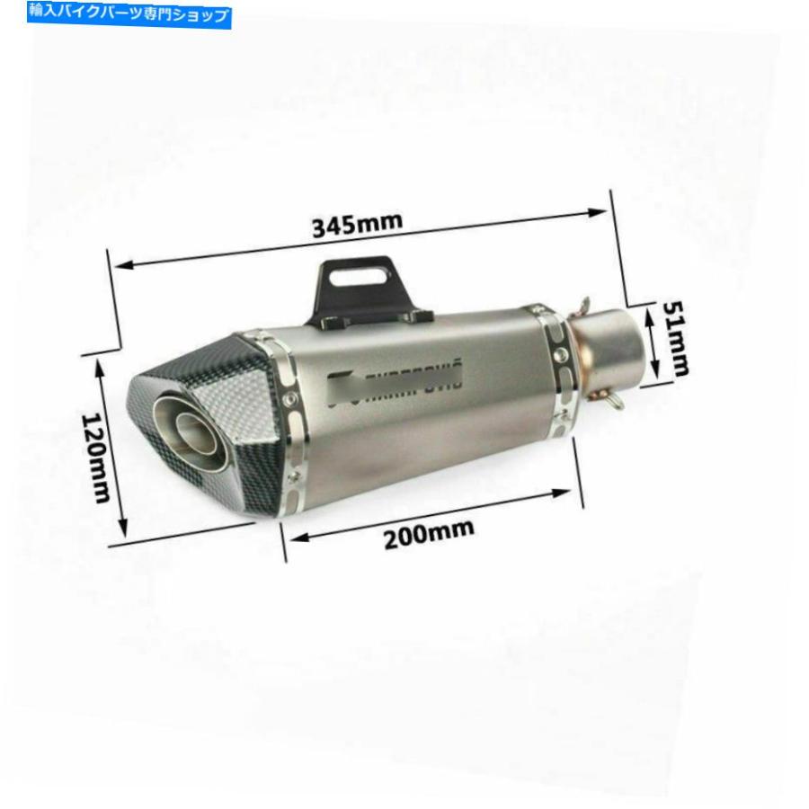 マフラー オートバイの排気チップのマフラー中央の接続リンクパイプのヤマハFZ1 51mm Slip on Motorcycle Exhaust Tip Muffler Mid Connect Link Pipe_1