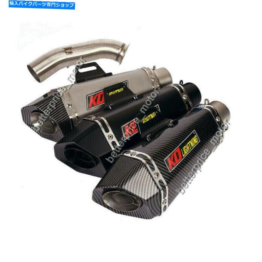 マフラー Duke 125 250 390 RC390 2017-2020のために修正されたミッドパイプの排気サイレンサースリップ Exhaust Silencer Slip On Mid Pipe Modifiedの画像