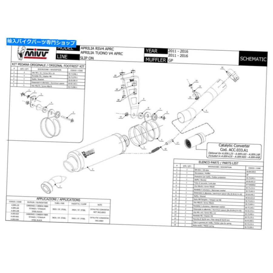 マフラー MIVVエキゾーストマフラーGPブラックスチールAprilia Tuono V4 APRC 2013 13 Mivv Exhaust Muffler GP Black Steel Aprilia Tuono V4 Aprc 2の画像