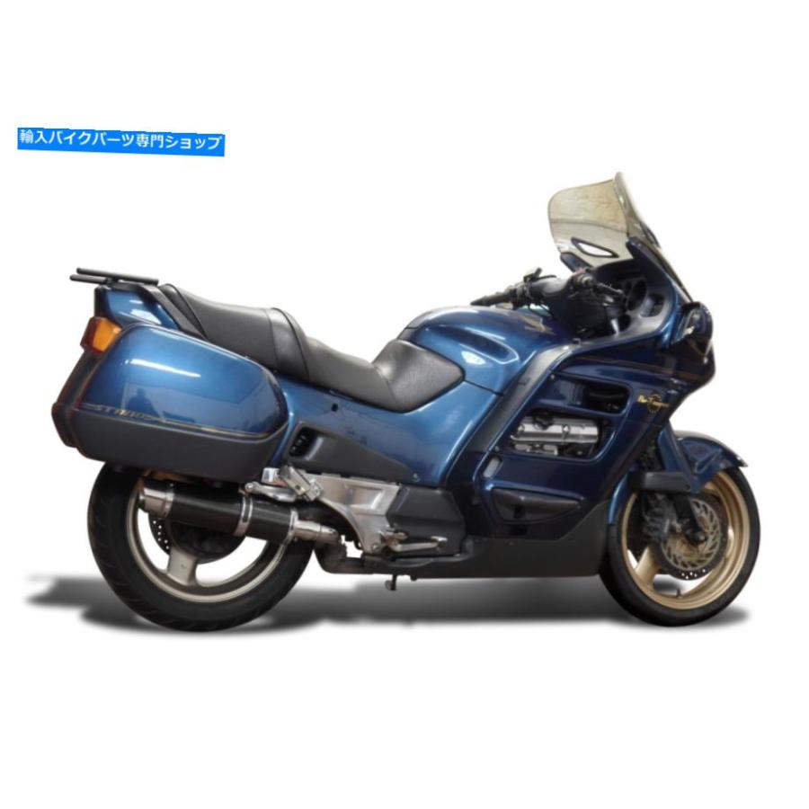 マフラー ホンダST1100 DL10 14「カーボンファイバーラウンドマフラーエキゾースト89-02 Honda ST1100 Delkevic Slip On DL10 14\" Carbon Fiber Roundの画像