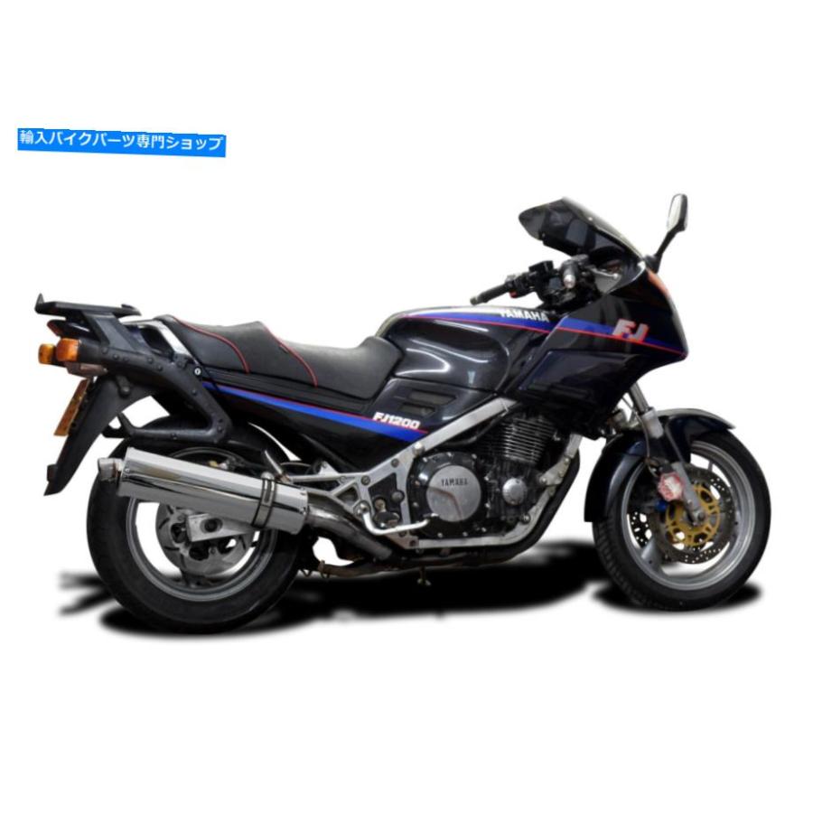 マフラー ヤマハFJ1200 3CV絨毯フル4-2エキゾースト18 \"ステンレスオーバルマフラー89-92 Yamaha FJ1200 3CV Delkevic Full 4-2 Exhaust 18\" Stainlesの画像