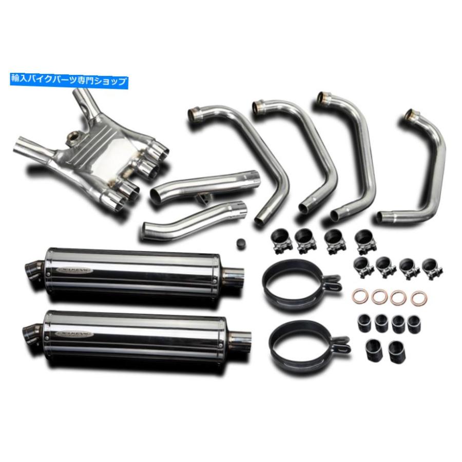 マフラー ヤマハFJ1100デルキック4-2エキゾースト18 \"ステンレス鋼オーバルマフラー84-85 Yamaha FJ1100 Delkevic 4-2 Exhaust 18\" Stainless Steel Oの画像