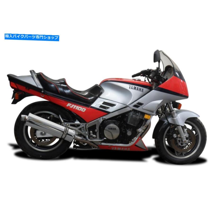 マフラー ヤマハFJ1100デルキック4-2エキゾースト18 \"ステンレス鋼オーバルマフラー84-85 Yamaha FJ1100 Delkevic 4-2 Exhaust 18\" Stainless Steel Oの画像