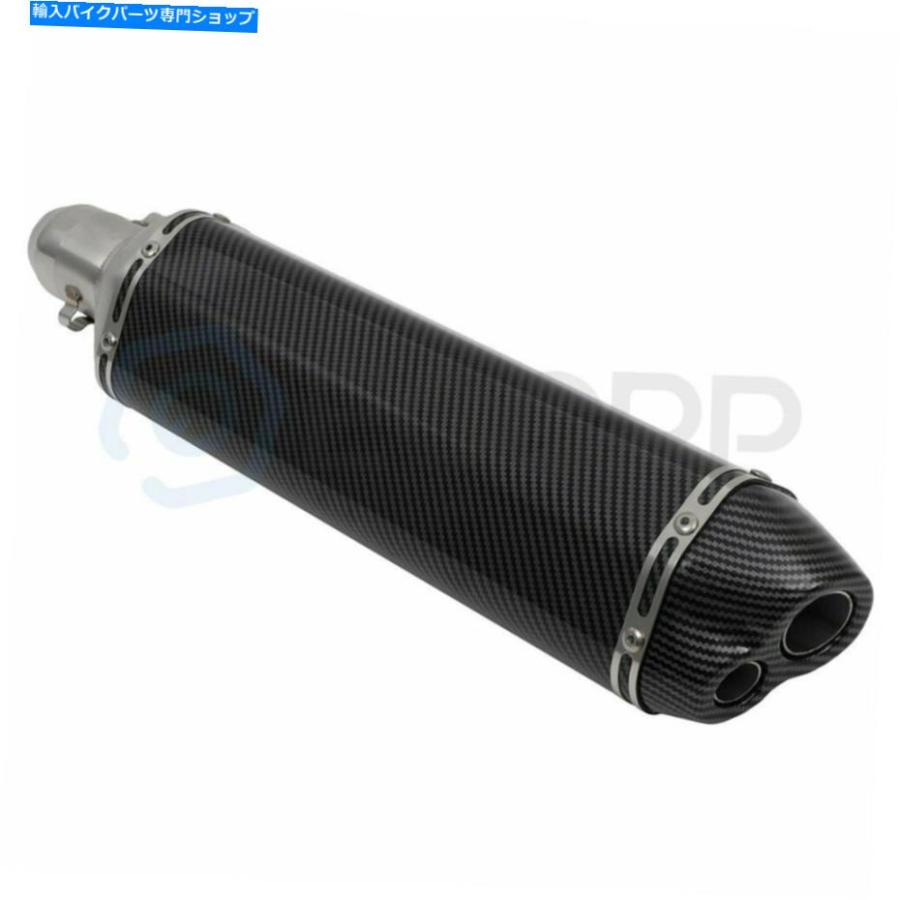 マフラー ユニバーサル51mmオートバイの排気マフラーロングテールパイプノイズサウンドエリミネーター Universal 51mm Motorcycle Exhaust Muffler Lo_1