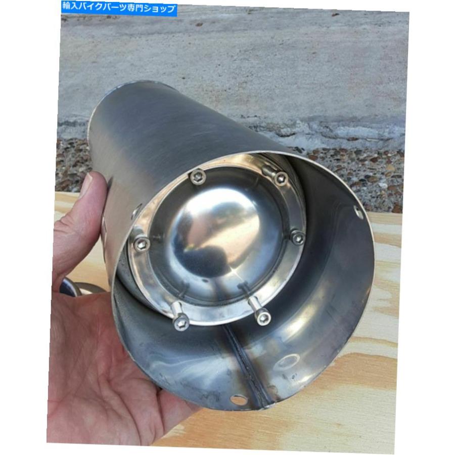 マフラー 2.5インチID 425-25160を搭載したSupertrappステンレス汎用スリップオンマフラー SuperTrapp Stainless Universal Slip-On Muffler with 2.5の画像